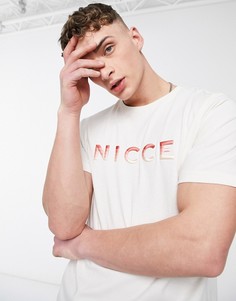 Белая футболка с градиентным логотипом Nicce Vina-Белый