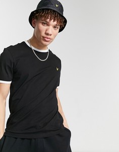 Черная футболка с окантовкой Lyle & Scott-Черный цвет
