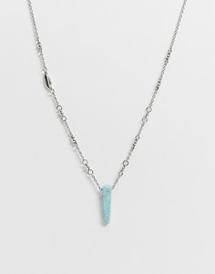 Серебристое ожерелье с камнем Classics 77-Серебристый