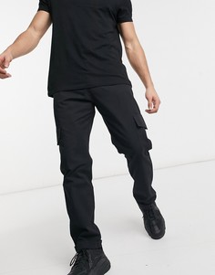Черные брюки карго свободного кроя в стиле милитари Sixth June-Черный цвет