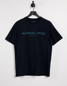 Темно-синяя футболка с логотипом Marshall Artist-Темно-синий