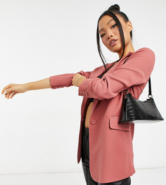 Темно-розовый удлиненный блейзер от комплекта Y.A.S Petite-Красный