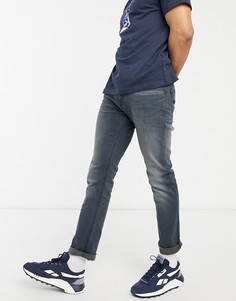 Темно-выбеленные джинсы узкого кроя Tommy Jeans Scanton-Голубой