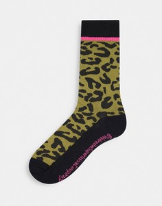 Камуфляжные носки с леопардовым принтом WeSC Kennedy-Коричневый цвет