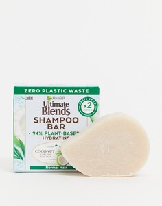 Твердый увлажняющий шампунь с кокосовым маслом и алоэ вера для нормальных волос Garnier – Ultimate Blends, 60 г-Бесцветный