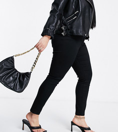 Черные джинсы скинни с завышенной талией ASOS DESIGN Curve-Черный цвет