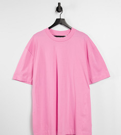 Розовая футболка из органического хлопка COLLUSION Unisex-Розовый цвет