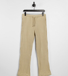 Светло-коричневые трикотажные джоггеры с широкими штанинами от комплекта COLLUSION Unisex-Коричневый цвет