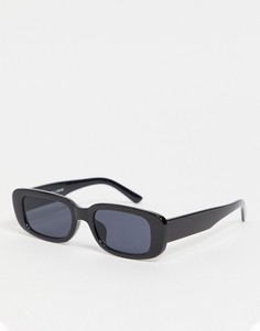 Черные прямоугольные солнцезащитные очки Monki Ray-Черный цвет