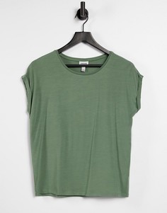Футболка с овальным вырезом цвета хаки Vero Moda Aware-Зеленый цвет
