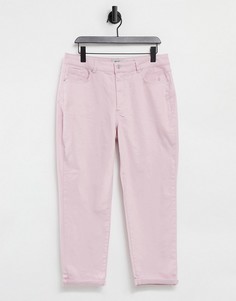 Джинсы пастельно-розового цвета в винтажном стиле New Look-Розовый цвет