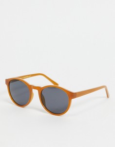 Темно-оранжевые круглые солнцезащитные очки в стиле унисекс A.Kjaerbede Marvin-Оранжевый цвет