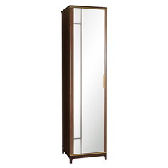 Шкаф однодверный модерн гладстоун (r-home) коричневый 60x230x45 см.