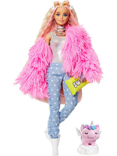 Кукла Mattel Barbie Экстра в розовой куртке GRN28