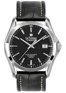 Швейцарские наручные мужские часы Le Temps LT1090.12BL01. Коллекция Sport Elegance Automatic