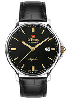Швейцарские наручные мужские часы Le Temps LT1067.45BL61. Коллекция Zafira Gent 41
