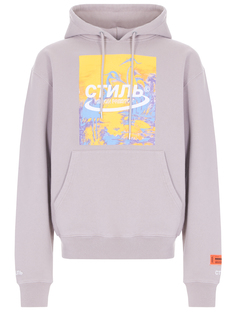 Худи хлопковое с принтом Heron Preston