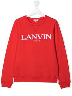LANVIN Enfant толстовка с вышитым логотипом