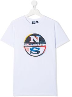 North Sails Kids футболка с графичным принтом