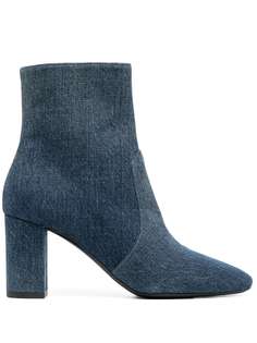 Saint Laurent джинсовые ботильоны Lou 75