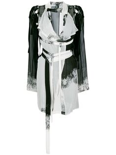 Ann Demeulemeester платье с запахом и абстрактным принтом