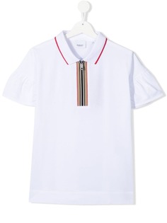Burberry Kids рубашка поло с полосками Icon Stripe