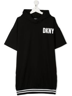 Dkny Kids платье-футболка с капюшоном