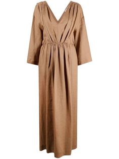 Ballantyne платье макси с V-образным вырезом и сборками