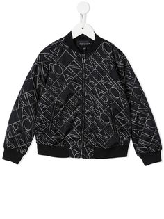 Emporio Armani Kids бомбер с вышитым логотипом