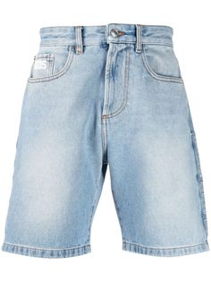 Gcds джинсовые шорты с нашивкой-логотипом