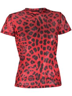 Philipp Plein футболка с леопардовым принтом и короткими рукавами