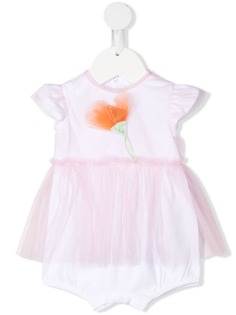 Il Gufo ромпер с цветочной аппликацией