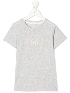 Chloé Kids футболка с логотипом