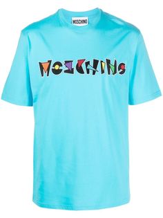 Moschino футболка с вышитым логотипом
