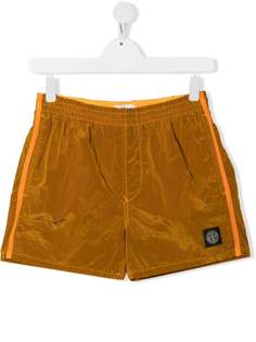 Stone Island Junior шорты с нашивкой-логотипом