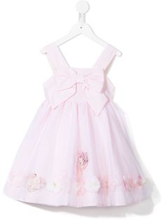 Lapin House платье с цветочным принтом и бантом