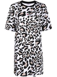 Fila платье-футболка Elle с леопардовым принтом