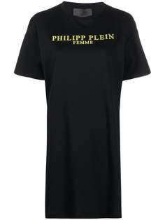 Philipp Plein платье-футболка с короткими рукавами и логотипом
