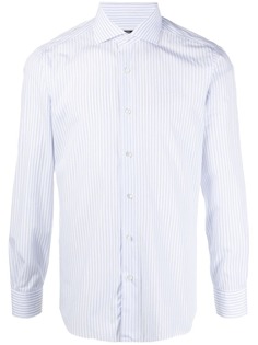 Barba полосатая рубашка со срезанным воротником