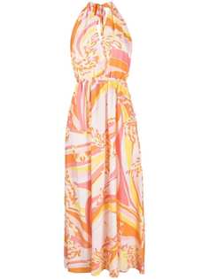 Emilio Pucci пляжное платье с вырезом халтер и принтом Lily