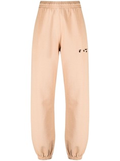 Off-White спортивные брюки с вышитым логотипом