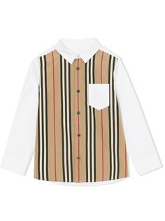 Burberry Kids рубашка в полоску Icon Stripe