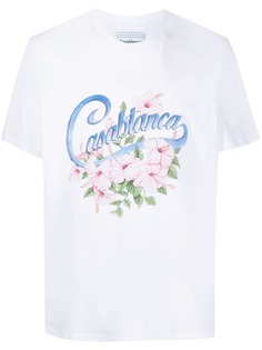Casablanca футболка Hibiscus с логотипом