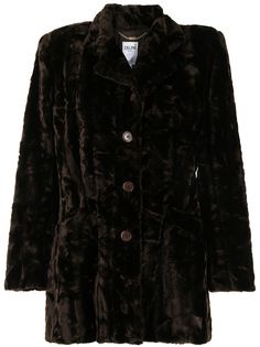 Céline Pre-Owned шуба из искусственного меха на пуговицах