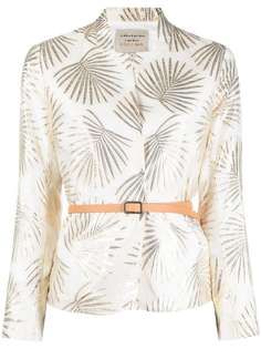 ALESSIA SANTI блейзер с эффектом металлик без воротника