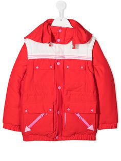 The Marc Jacobs Kids пуховик в стиле колор-блок