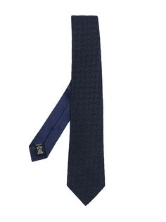 Emporio Armani фактурный галстук с узором зигзаг