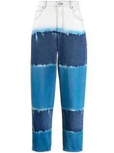 Alberta Ferretti джинсы с завышенной талией и принтом тай-дай
