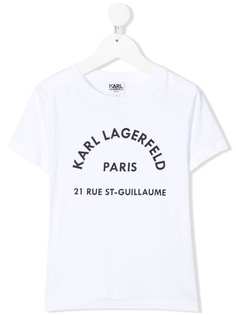 Karl Lagerfeld Kids футболка с круглым вырезом и логотипом