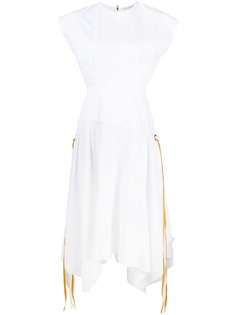 JW Anderson платье с рукавами кап и кулиской